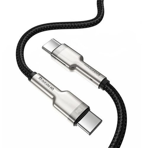 Baseus Cafule Metal USB Type-C, 100W gyorstöltő adatkábel, 1m, fekete