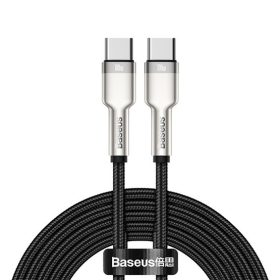   Baseus Cafule Metal USB Type-C, 100W gyorstöltő adatkábel, 2m, fekete