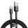 Baseus Cafule USB Type-A – USB Type-C, 18W gyorstöltő adatkábel, 0.5m, fekete/szürke