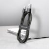 Baseus Cafule USB Type-A – USB Type-C, 18W gyorstöltő adatkábel, 0.5m, fekete/szürke