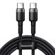 Baseus Cafule USB Type-C, 100W gyorstöltő adatkábel, 2m, fekete/szürke