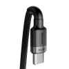 Baseus Cafule USB Type-C, 100W gyorstöltő adatkábel, 2m, fekete/szürke