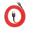 Baseus Cafule USB Type-A – USB Type-C, 18W gyorstöltő adatkábel, 1m, piros