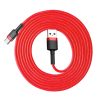 Baseus Cafule USB Type-A – USB Type-C, 10W töltőkábel, 2m, piros