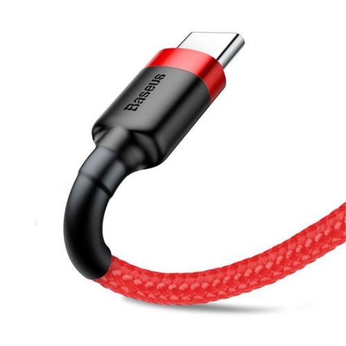 Baseus Cafule USB Type-A – USB Type-C, 10W töltőkábel, 2m, piros