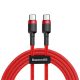 Baseus Cafule USB Type-C, 60W gyorstöltő adatkábel, 1m, piros
