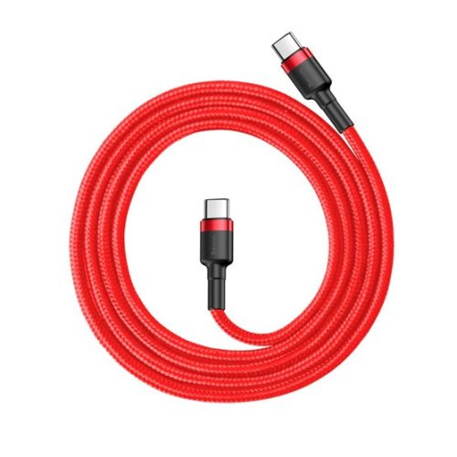 Baseus Cafule USB Type-C, 60W gyorstöltő adatkábel, 1m, piros