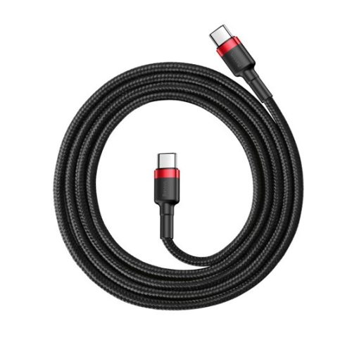 Baseus Cafule USB Type-C, 60W gyorstöltő adatkábel, 1m, fekete/piros