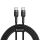 Baseus Cafule USB Type-C, 60W gyorstöltő adatkábel, 1m, fekete/szürke