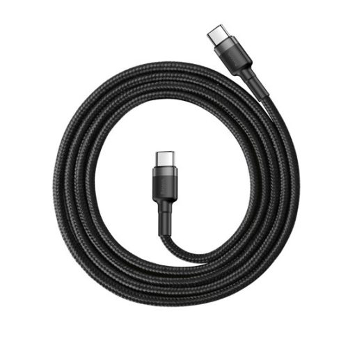 Baseus Cafule USB Type-C, 60W gyorstöltő adatkábel, 1m, fekete/szürke