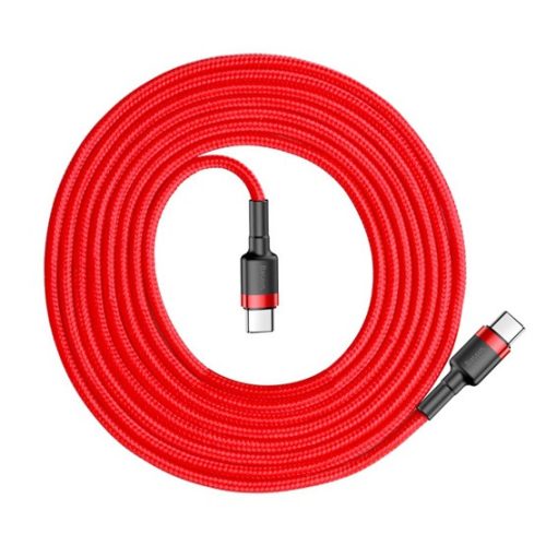 Baseus Cafule USB Type-C, 60W gyorstöltő adatkábel, 2m, piros
