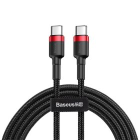   Baseus Cafule USB Type-C, 60W gyorstöltő adatkábel, 2m, fekete/piros