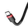 Baseus Cafule USB Type-C, 60W gyorstöltő adatkábel, 2m, fekete/piros