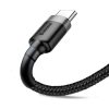 Baseus Cafule USB Type-A – USB Type-C, 10W töltőkábel, 3m, fekete/szürke