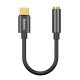 Baseus L54 USB Type-C – 3,5 mm jack audió kábel, fekete
