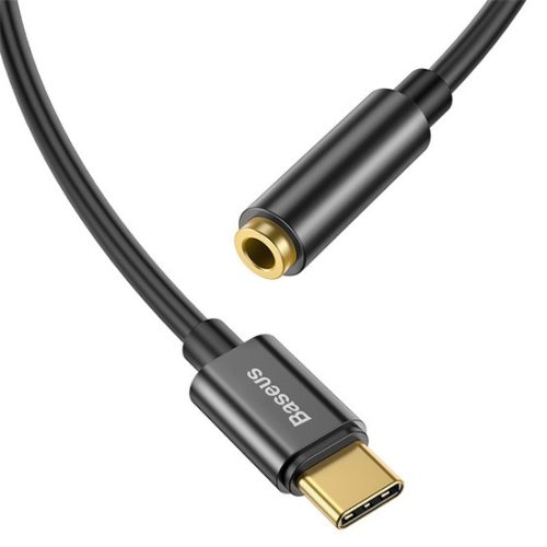 Baseus L54 USB Type-C – 3,5 mm jack audió kábel, fekete