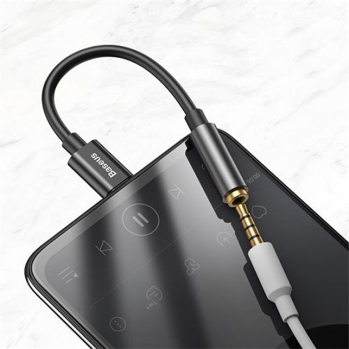 Baseus L54 USB Type-C – 3,5 mm jack audió kábel, fekete