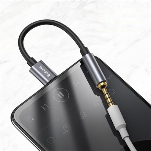 Baseus L54 USB Type-C – 3,5 mm jack audió kábel, szürke