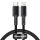 Baseus High Density Braided USB Type-C – iPhone, PD 20W gyorstöltő adatkábel, 1m, fekete