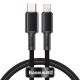 Baseus High Density Braided USB Type-C – iPhone, PD 20W gyorstöltő adatkábel, 1m, fekete