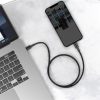 Baseus High Density Braided USB Type-C – iPhone, PD 20W gyorstöltő adatkábel, 1m, fekete