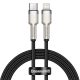 Baseus Cafule Metal USB Type-C – iPhone, PD 20W gyorstöltő adatkábel, 1m, fekete