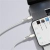 Baseus Cafule Metal USB Type-C – iPhone, PD 20W gyorstöltő adatkábel, 1m, fehér
