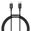Baseus Superior USB Type-C – iPhone, 20W gyorstöltő adatkábel, 1m, fekete