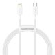 Baseus Superior USB Type-C – iPhone, 20W gyorstöltő adatkábel, 1m, fehér