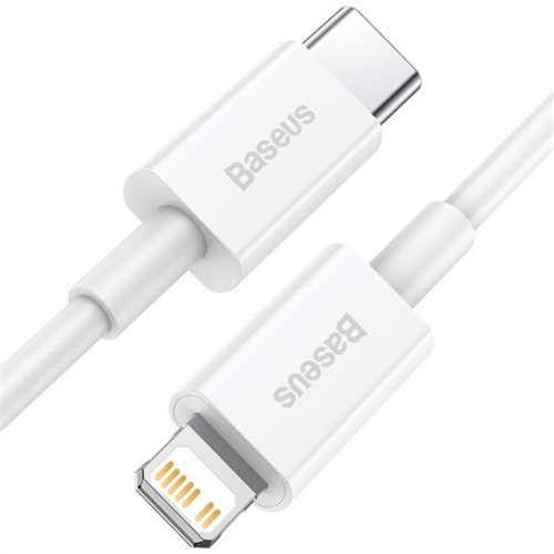 Baseus Superior USB Type-C – iPhone, 20W gyorstöltő adatkábel, 1m, fehér