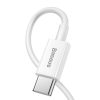 Baseus Superior USB Type-C – iPhone, 20W gyorstöltő adatkábel, 1m, fehér