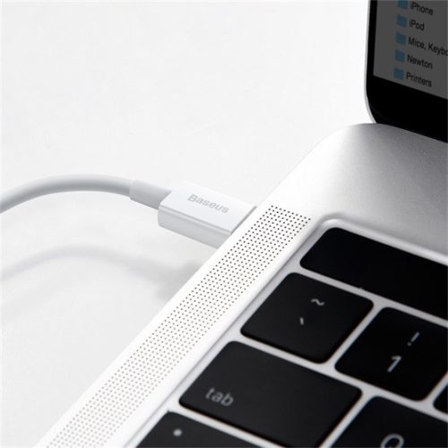 Baseus Superior USB Type-C – iPhone, 20W gyorstöltő adatkábel, 1m, fehér