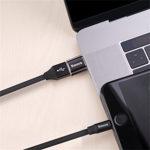Baseus Mini USB Type-A – USB Type-C átalakító adapter, fekete