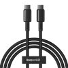 Baseus Tungsten Gold USB Type-C, 100W gyorstöltő adatkábel, 1m, fekete