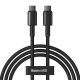 Baseus Tungsten Gold USB Type-C, 100W gyorstöltő adatkábel, 1m, fekete
