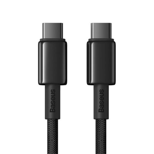 Baseus Tungsten Gold USB Type-C, 100W gyorstöltő adatkábel, 1m, fekete