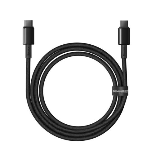 Baseus Tungsten Gold USB Type-C, 100W gyorstöltő adatkábel, 1m, fekete