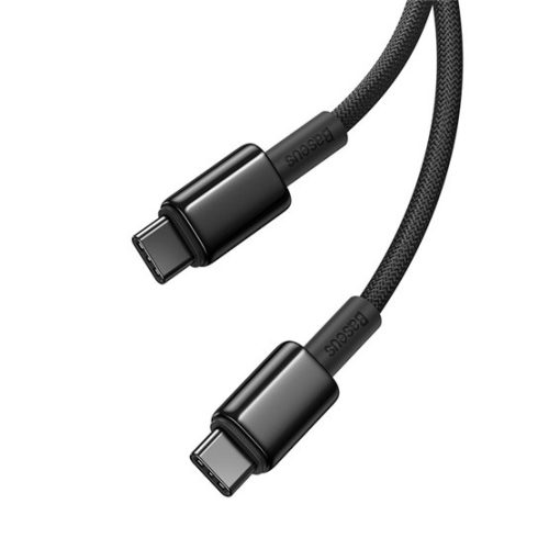 Baseus Tungsten Gold USB Type-C, 100W gyorstöltő adatkábel, 1m, fekete