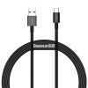 Baseus Superior USB Type-A – USB Type-C, 66W gyorstöltő adatkábel, 1 m, fekete