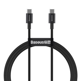   Baseus Superior USB Type-C, 100W gyorstöltő adatkábel, 1m, fekete