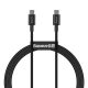 Baseus Superior USB Type-C, 100W gyorstöltő adatkábel, 1m, fekete