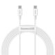 Baseus Superior USB Type-C, 100W gyorstöltő adatkábel, 2m, fehér