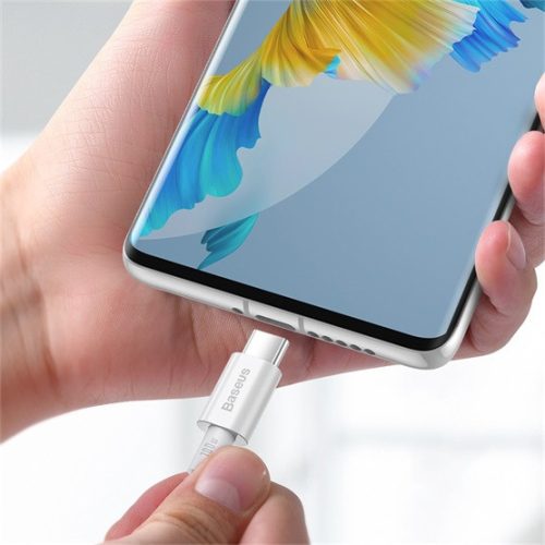 Baseus Superior USB Type-C, 100W gyorstöltő adatkábel, 2m, fehér