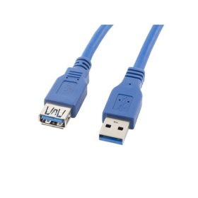 Lanberg USB-A (M/F) 3.0 kábel, 1,8 m, kék