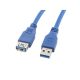 Lanberg USB-A (M/F) 3.0 kábel, 1,8 m, kék