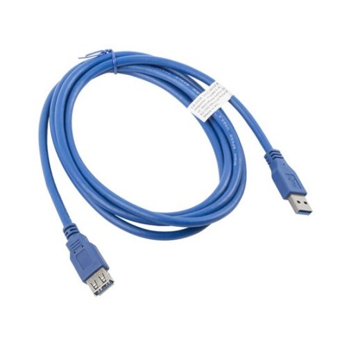Lanberg USB-A (M/F) 3.0 kábel, 1,8 m, kék