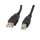 Lanberg USB-A (M)->USB-B (M) 2.0 kábel, 1 m, fekete