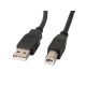 Lanberg USB-A (M)->USB-B (M) 2.0 kábel, 1 m, fekete