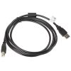 Lanberg USB-A (M)->USB-B (M) 2.0 kábel, 1,8 m, fekete, ferrit