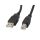 Lanberg USB-A (M)->USB-B (M) 2.0 kábel, 3 m, fekete, ferrit